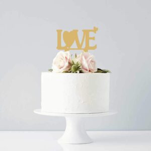 Topper τούρτας Love χρυσό