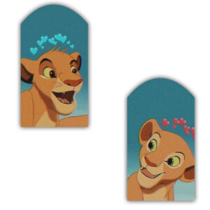 Ξύλινο διακοσμητικό Simba & Nala (2 τεμ)