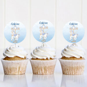 Topper Cupcake - Καρουζέλ αγόρι (6 τεμ)