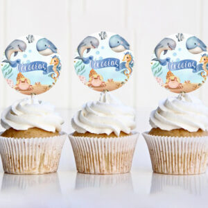 Topper Cupcake Θάλασσα (6 τεμ)