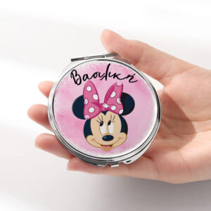 Καθρεφτάκι Minnie Ασημί Στρογγυλό