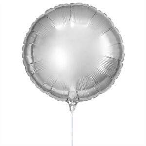 10'' Mini Shape Μπαλόνι Στρογγυλό Ασημί