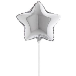 10" Mini Shape μπαλόνι Ασημί Αστέρι