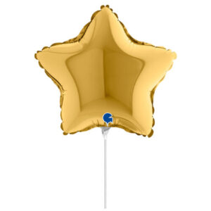 10" Mini Shape μπαλόνι Αστέρι χρυσό σκούρο