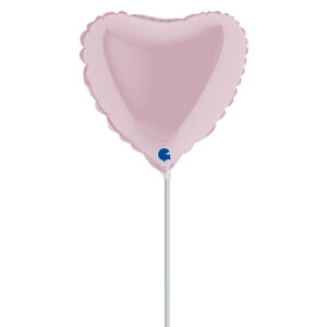 10" Mini Shape μπαλόνι παστέλ ροζ Καρδιά