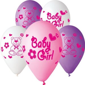 12" Μπαλόνι Baby girl αρκουδάκι (25 τεμ)