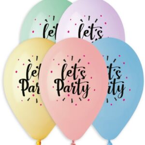 12" Μπαλόνι Let's Party παστέλ αποχρώσεις (25 τεμ)