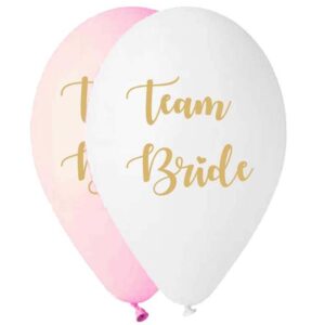 12" Μπαλόνι τυπωμένο μπάτσελορ Team Bride (25 τεμ)