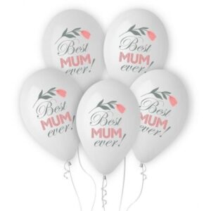 12" Μπαλόνια Best Mum Ever (5 τεμ)
