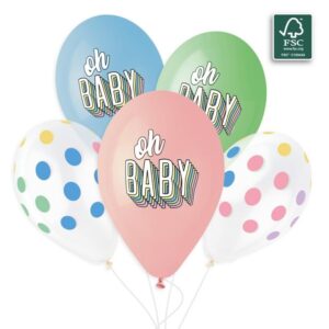 13'' Μπαλόνια Oh Baby - πουά (25 τεμ)