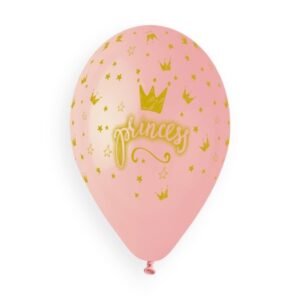 13" Μπαλόνια τυπωμένα Princess ροζ (25 τεμ)
