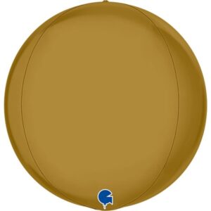 15" Μπαλόνι Σατέν Χρυσό Τρισδιάστατη Σφαίρα ORBZ