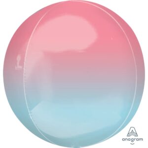 16" Μπαλόνι Ombre παστέλ Λιλά & γαλάζιο
