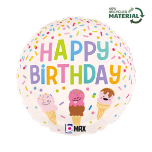18'' Μπαλόνι ''Happy Birthday'' Παγωτά