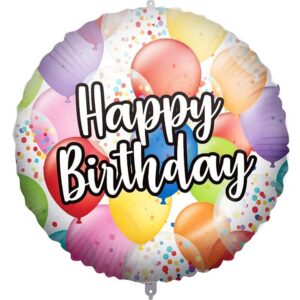 18'' Μπαλόνι Happy Birthday Πολύχρωμο