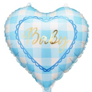18'' Μπαλόνι Καρδιά Baby - Γαλάζιο καρό