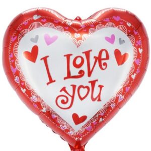 18'' Μπαλόνι καρδιά Ι Love You funky