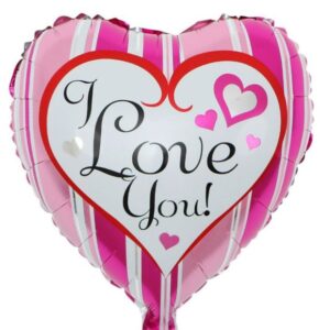 18'' Μπαλόνι καρδιά Ι Love You ροζ-φούξια