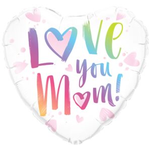 18'' Μπαλόνι Καρδιά Love You Mum watercolor