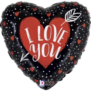 18'' Μπαλόνι Καρδιά με βέλος 'Love You'