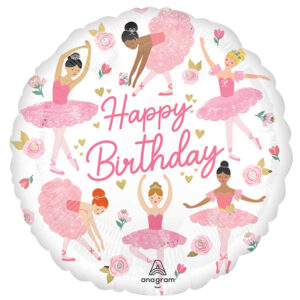 18'' Μπαλόνι Μπαλαρίνες ''Happy Birthday''