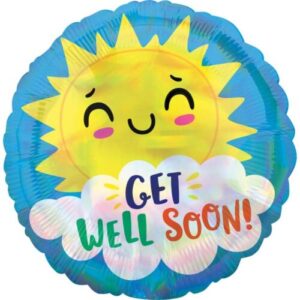 18" Ιριδίζον Μπαλόνι για Περαστικά Happy Sun