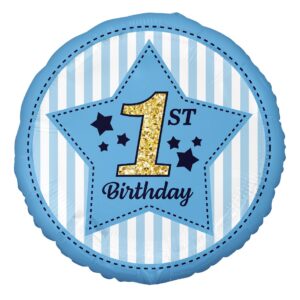 18" Μπαλόνι 1st Birthday Μπλε