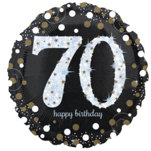 18" Μπαλόνι 70th Happy Birthday holographic