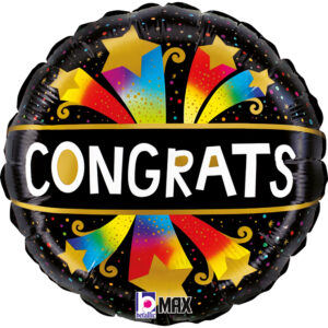 18" Μπαλόνι Αποφοίτησης Congrats Bursting Stars