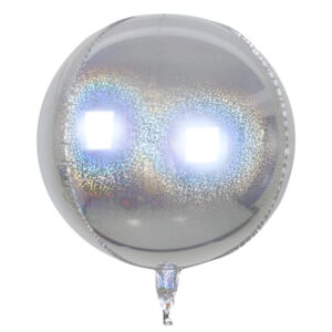 18" Μπαλόνι Ασημί σφαίρα 4D Holographic