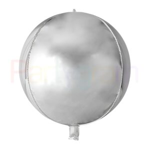 18" Μπαλόνι Ασημί σφαίρα 4D