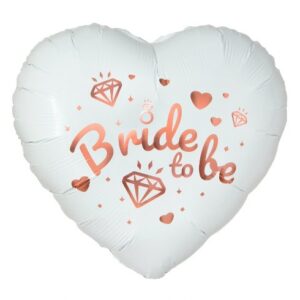 18" Μπαλόνι άσπρη Καρδιά Bride to be