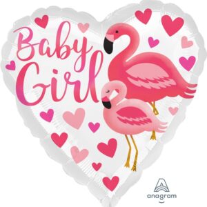 18" Μπαλόνι Baby Girl Φλαμίνγκο