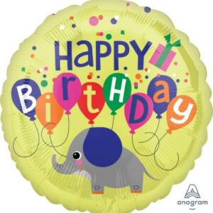 18" Μπαλόνι Ελεφαντάκι Happy Birthday