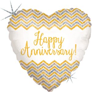 18" Μπαλόνι Επετείου Καρδιά "Happy Anniversary"
