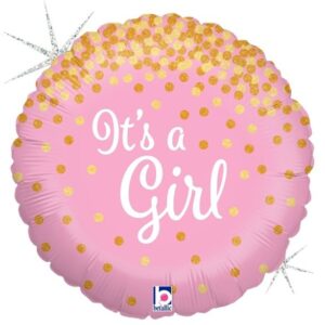 18" Μπαλόνι γέννησης It's A Girl glittering