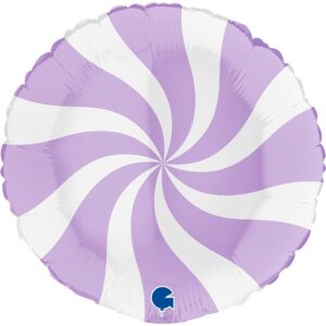 18" Μπαλόνι Γλειφιτζούρι Άσπρο/Ματ λιλά