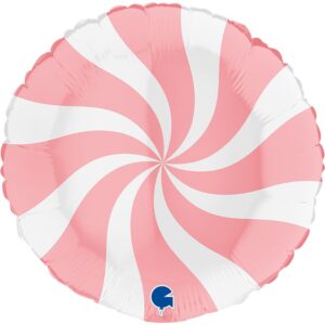 18" Μπαλόνι Γλειφιτζούρι Άσπρο/Ματ ροζ