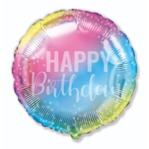 18" Μπαλόνι Happy Birthday όμπρε