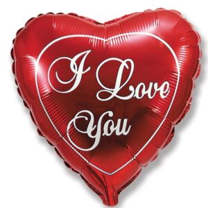 18" Μπαλόνι κόκκινη Καρδιά Love με πλαίσιο