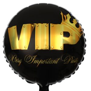 18" Μπαλόνι μαύρο VIP crowned
