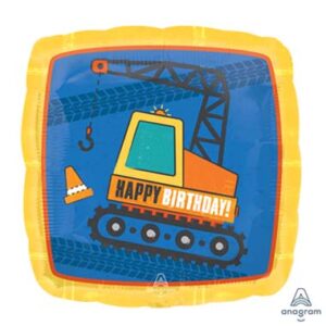 18" Τετράγωνο μπαλόνι Construction Birthday
