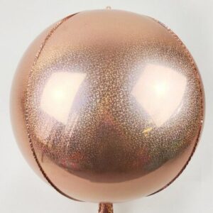 22'' Rosegold Holographic Orbz Μπαλόνι