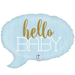 24" Μπαλόνι γέννησης Hello baby γαλάζιο