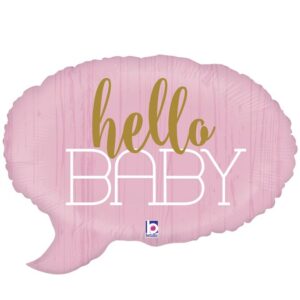 24" Μπαλόνι γέννησης Hello baby ροζ