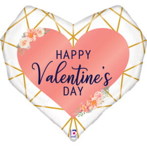 24" Μπαλόνι Καρδιά Geo Valentine