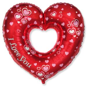 24" Μπαλόνι Καρδιά με τρύπα I Love you