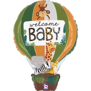 30" Μπαλόνι Αερόστατο Welcome Baby Ζώα της Ζούγκλας