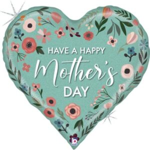 30" Μπαλόνι Καρδιά Mother's Day μέντα