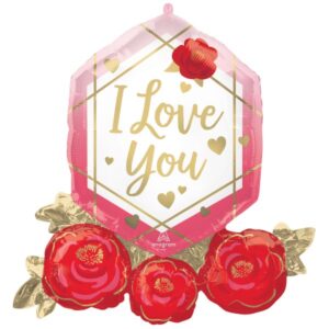 30" Μπαλόνι Love you Gem and roses